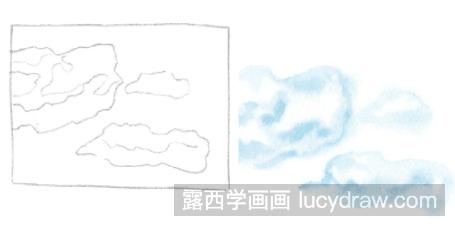 儿童画教程：怎么画块状云