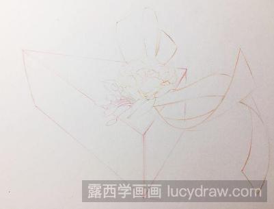 彩铅画喜糖礼盒步骤教程