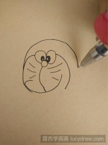 儿童画哆啦A梦怎么画