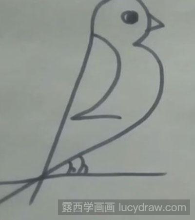 简笔画教程：教你绘制一只小鸟