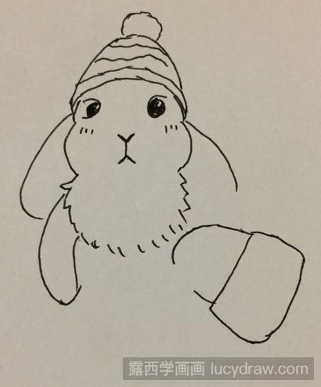 爱吃萝卜的兔子怎么画
