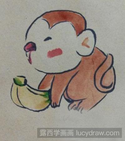 儿童画教程：怎么画卡通小猴