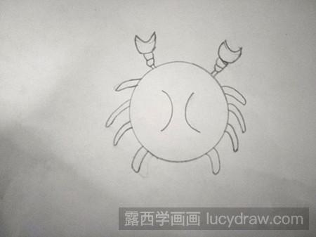 儿童画螃蟹怎么画