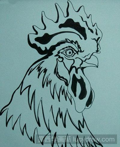 儿童画教程：教你画一只大公鸡