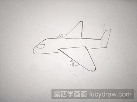 儿童画飞机怎么画