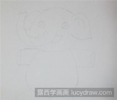 儿童画教程：大象玩杂耍