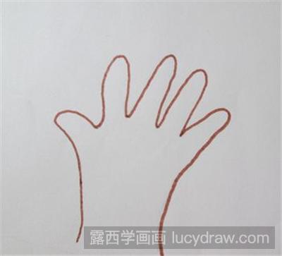 儿童画教程：用油画棒画手掌树