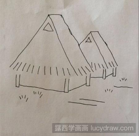 儿童画傣族村寨怎么画