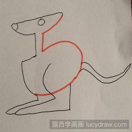 教你用数字5画袋鼠