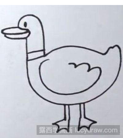 鸭子脚针管笔画图片