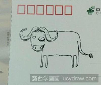 怎么画一头水牛