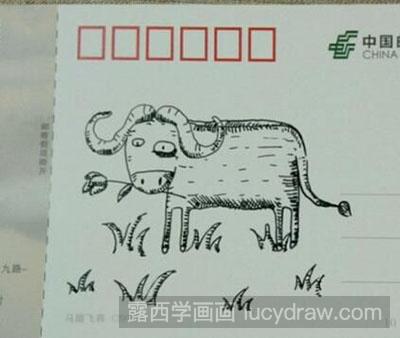 怎么画一头水牛
