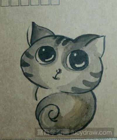 怎么画儿童画小猫