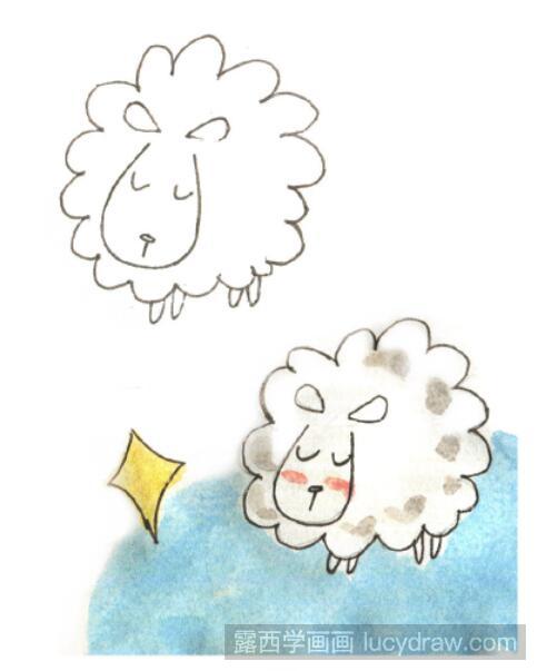 儿童画教程：怎么画小羊