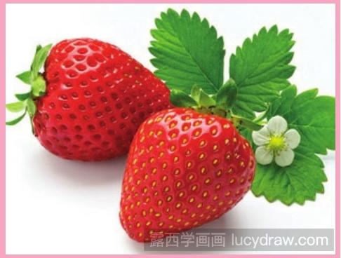 水粉画草莓教程