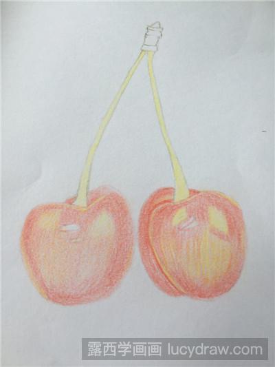 彩铅画教程：教你画樱桃
