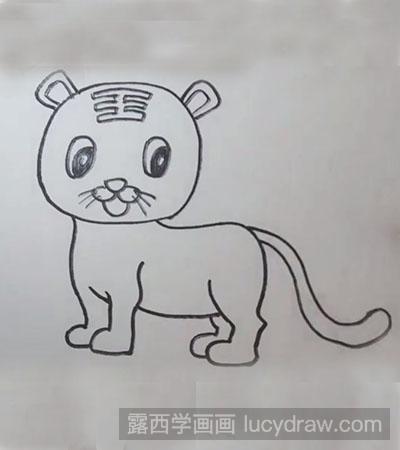 怎么画简笔画老虎