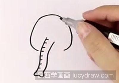 怎么画简笔画大象