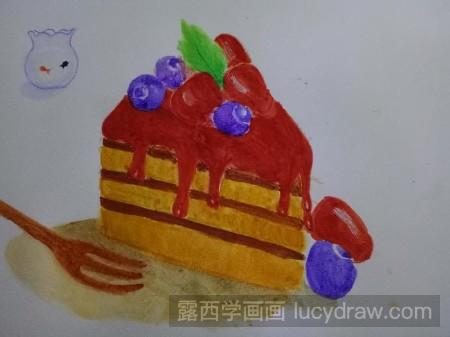 彩铅画蛋糕怎么画