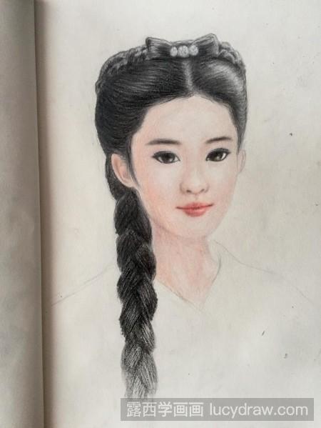 彩铅画小龙女怎么画