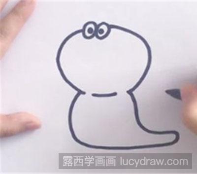 怎么画儿童画蜗牛