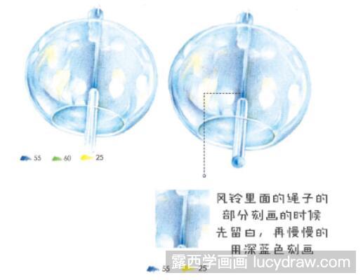 彩铅画教程：怎么画风铃