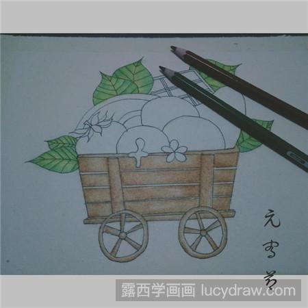 彩铅画卖汤圆怎么画