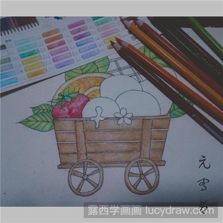 彩铅画卖汤圆怎么画