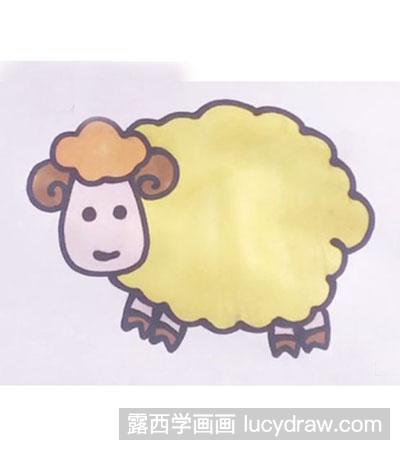 儿童画小羊怎么画
