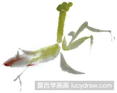 国画螳螂怎么画