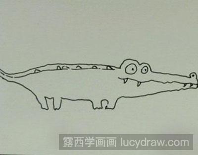 帝王鳄画法图片