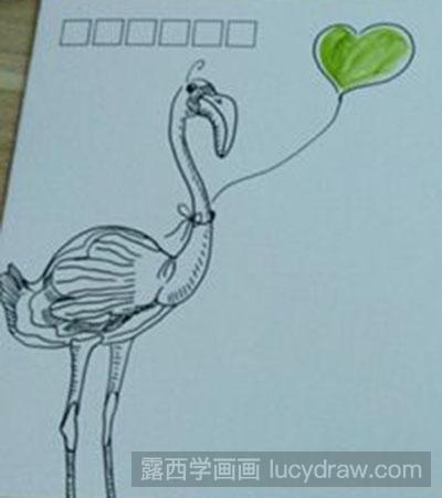 简笔画火烈鸟怎么画