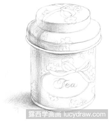 素描教程:怎么画铁皮收纳罐