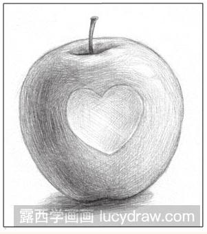 素描画苹果步骤教程