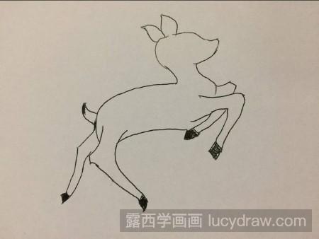 怎样画梅花鹿儿童画