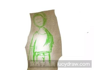 插画教程：教你画靠墙的女孩