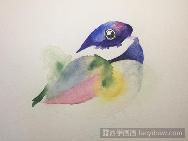 小肥鸟水彩画教程