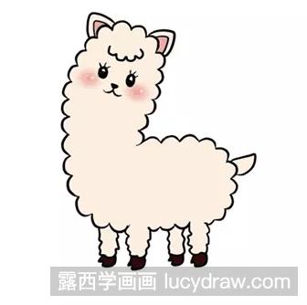儿童画动物：教你画一只羊驼