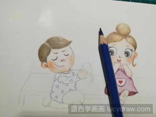 彩铅画教程：你是我的小公主