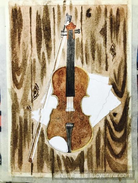 教你画复古小提琴