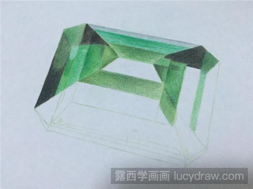 绿宝石彩铅画教程