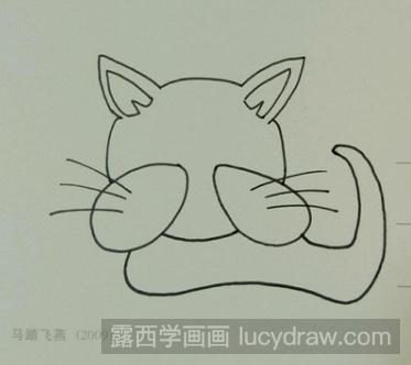 动物儿童画：教你画睡着的小老虎