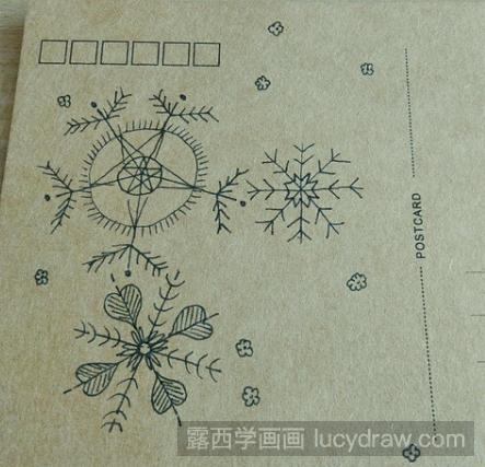 儿童画教程：教你画三种雪花