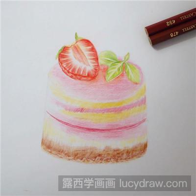 水彩画教程：教你画草莓奶酪