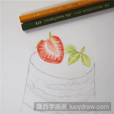水彩画教程：教你画草莓奶酪