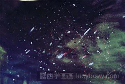 彩铅画教程：教你画夜空