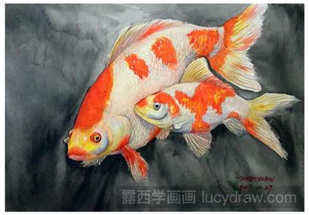 水彩画鱼的绘画步骤