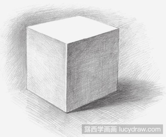 静物素描教程：正方体的画法