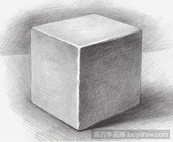 静物素描教程：正方体的画法
