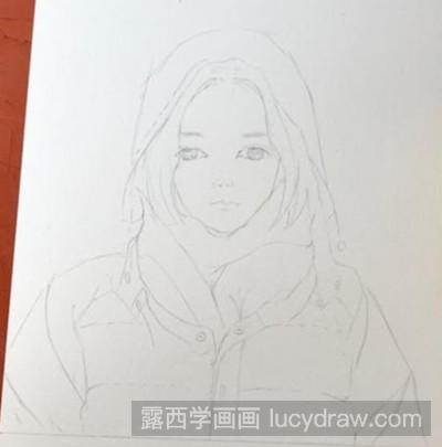 水彩画教程：那个叫柿子的女孩